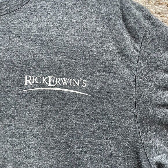 Rick Erwin's Shirt Adult Large Grey Employee Uniform Cotton Casual Logo Gildan - Picture 2 of 11